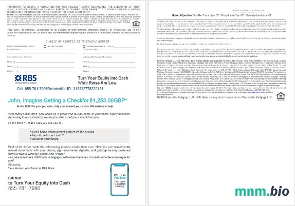 Zjednoczone Królestwo Royal Bank of Scottish (RBS) wyciąg z kredytu hipotecznego w formatach Word i PDF, 4 strony 3-4